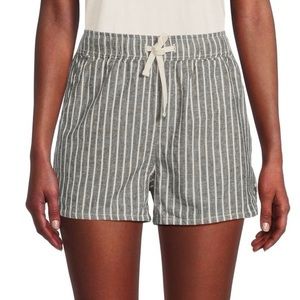 3 for 25 NWT Marine Layer Striped Hemp Beach Shorts in grey white stripe size S